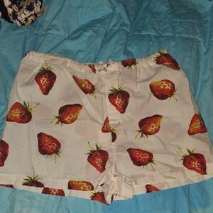 Victoria's Secret Blue and White Shorts with Red Print